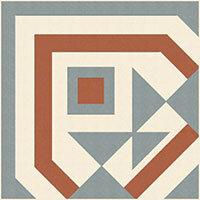 Декор Winckelmans 100E021A103 ENC 21A White (Grey Red) 10x10