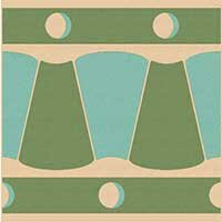 Декор Winckelmans 100E024F203 ENC 24F Ivory (Green L.Blue) 10x10