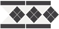 Бордюр Top Cer Border LISBON-1 with 1 strip Stand.(Tr.16 Dots 14 Strips 14) 28х15