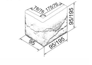 Искусственный камень Камелот Мальта 116 Угол 95-195х95х95-195х20