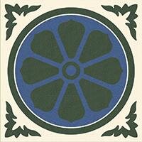 Декор Winckelmans 100E004D101 ENC 04 White (D.Blue, Black) 10x10