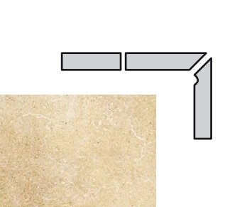 Interbau Плинтус ступени 044 Allgau правый 31x7.3