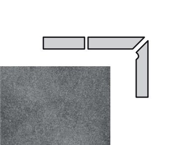 Interbau Плинтус ступени 058 Anthrazit правый 31x7.3