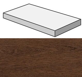 Ступень Атлас Конкорд Россия 620070000872 Oak Reserve Dark Brown Scalino Angolare Sx 33x120