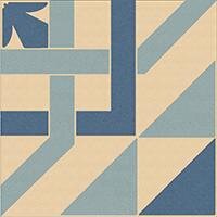 Декор Winckelmans 100E023D201 ENC 23 Ivory (D.Blue, L.Blue) 10x10
