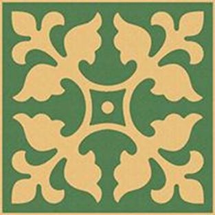Декор Winckelmans 100E012D301 ENC 12 Cognac (Dark green) 10x10