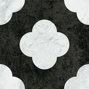 Керамогранит 41ZERO42 4101200 Dandy Pin Black White 18,6x18,6