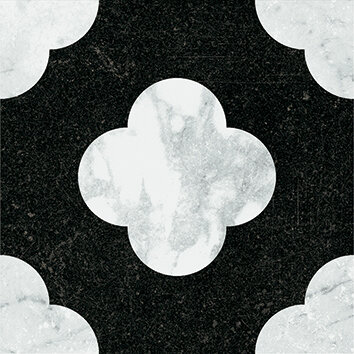 Керамогранит 41ZERO42 4101200 Dandy Pin Black White 18,6x18,6