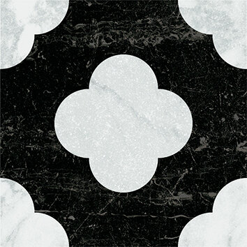 Керамогранит 41ZERO42 4101200 Dandy Pin Black White 18,6x18,6