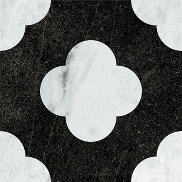 Керамогранит 41ZERO42 4101200 Dandy Pin Black White 18,6x18,6