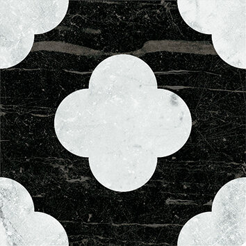 Керамогранит 41ZERO42 4101200 Dandy Pin Black White 18,6x18,6
