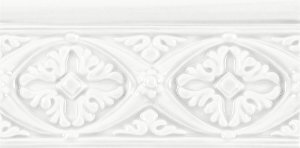Бордюр Adex ADMO4002 Relieve Bizantino C/C Blanco 7,5х15