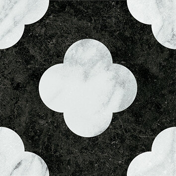 Керамогранит 41ZERO42 4101200 Dandy Pin Black White 18,6x18,6