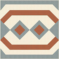 Декор Winckelmans 100E021F103 ENC 21F White (Grey Red) 10x10
