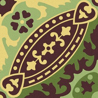 Декор Winckelmans 150N501D001 Lille 1 ( Cognac, Brown, Green Austr., Pale Green) 15x15