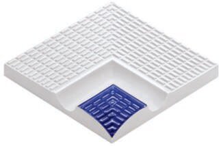 Бордюр Serapool 30207 Внутренний угол поручня с сетчатой поверхностью Cobalt 12x12