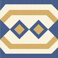 Декор Winckelmans 100E021F102 ENC 21F White (D.Blue, D.Yellow) 10x10