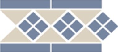 Бордюр Top Cer Border LISBON with 1 strip (Tr.16 Dots 11 Strips 11) 28х15