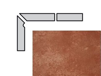 Interbau Плинтус ступени 059 Kastanie левый 31x7.3