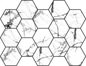 Мозаика Pamesa MALLA HEX CR LUX ICEBERG WHITE 32,5x22,5