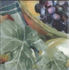 Панно Absolut Keramika Monocolor Composicion Acuarela Uvas 20х40