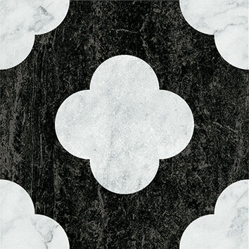 Керамогранит 41ZERO42 4101200 Dandy Pin Black White 18,6x18,6