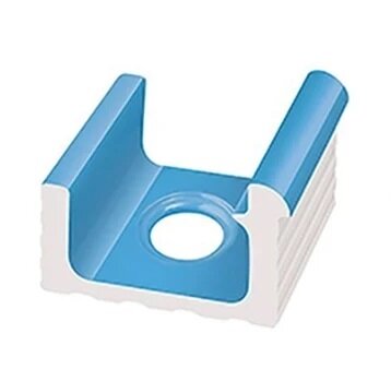 Декоративная вставка Serapool KP121 Переливной лоток керамический со сливом Light Blue 24x24,5