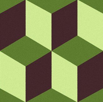 Декор Winckelmans 150N502D003 Trompe l'oeil 3 (Green Aus., Brown, Pistache) 15x15