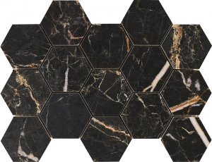 Мозаика Pamesa MALLA HEX CR. LUX ILIRIA NERO 32,5x22,5