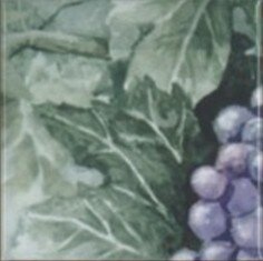 Панно Absolut Keramika Monocolor Composicion Acuarela Uvas 20х40