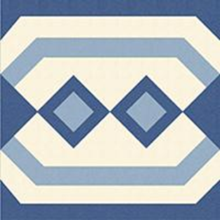 Декор Winckelmans 100E021F101 ENC 21F White (D.Blue, L.Blue) 10x10