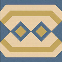 Декор Winckelmans 100E021F202 ENC 21F Ivory (D.Blue D.Yellow) 10x10