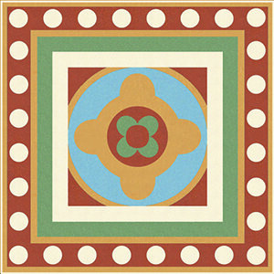Декор Winckelmans 150E020A101 ENC 20A White (L.Blue Red Green D.Yellow) 15x15