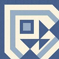 Декор Winckelmans 100E021A101 ENC 21A White (D.Blue, L.Blue) 10x10