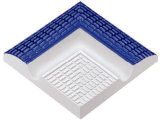 Бордюр Serapool 40207 Наружный угол поручня с сетчатой поверхностью Cobalt 12x12