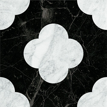Керамогранит 41ZERO42 4101200 Dandy Pin Black White 18,6x18,6