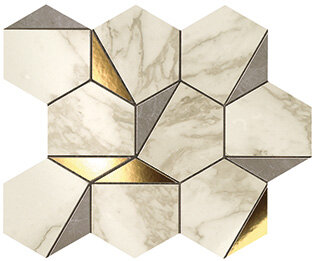 Декор Atlas Concorde Italy 9EHG Marvel Gold Hex Gris-Calacatta 25.1x29