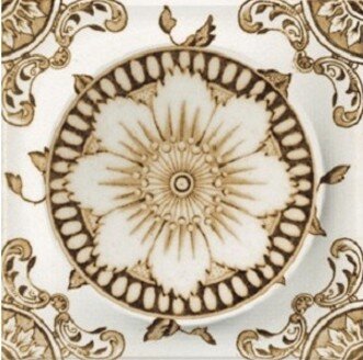 Декор Absolut Keramika Monocolor Mix Circle Classic Cream 10х10 (14 дизайнов)