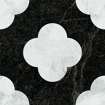 Керамогранит 41ZERO42 4101200 Dandy Pin Black White 18,6x18,6