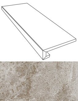 Ступень Gardenia Orchidea 76082 GRADONE GRIGIO 32x80