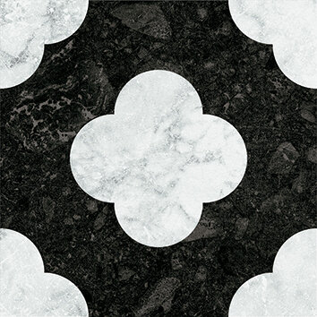 Керамогранит 41ZERO42 4101200 Dandy Pin Black White 18,6x18,6