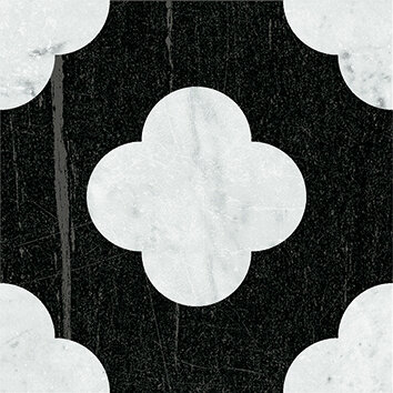 Керамогранит 41ZERO42 4101200 Dandy Pin Black White 18,6x18,6