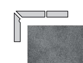 Interbau Плинтус ступени 058 Anthrazit левый 31x7.3