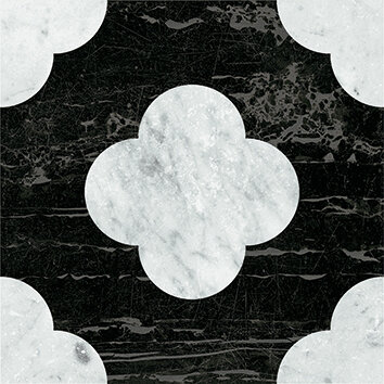 Керамогранит 41ZERO42 4101200 Dandy Pin Black White 18,6x18,6