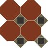 Керамогранит Metlah.Store M6131/6302/6712 Октагон красный / Квадрат черный / Треугольник зеленый на сетке 320x320