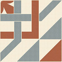 Декор Winckelmans 100E023D103 ENC 23 White (Grey Red) 10x10