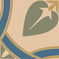 Декор Winckelmans 100E017D201 ENC 17 Ivory (D.Yellow D.blue Green) 10x10