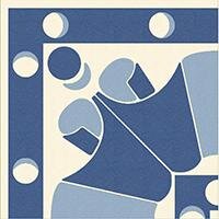 Декор Winckelmans 100E024A101 ENC 24A White (D.Blue, L.Blue) 10x10