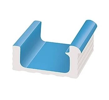 Декоративная вставка Serapool KP201 Переливной лоток керамический Light Blue 29x24,5