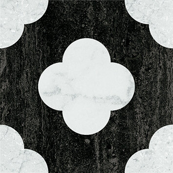 Керамогранит 41ZERO42 4101200 Dandy Pin Black White 18,6x18,6